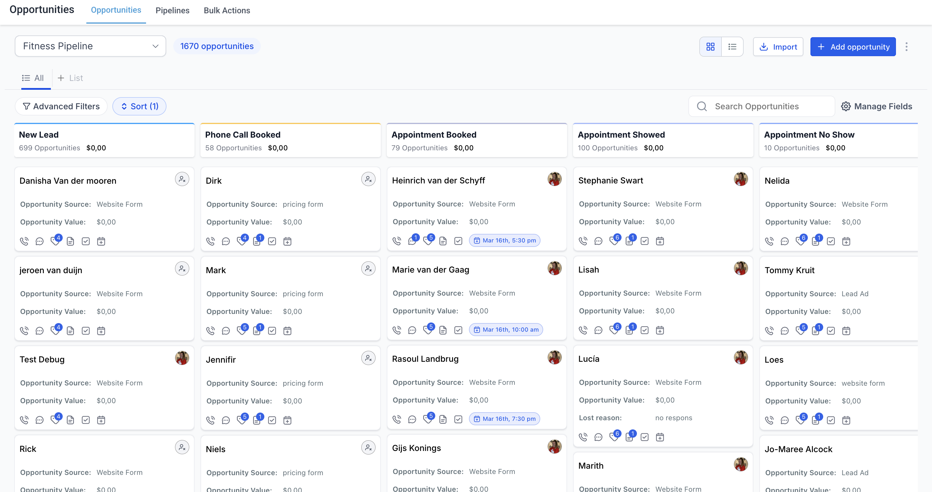 GymOps Flow — Lead Pipeline